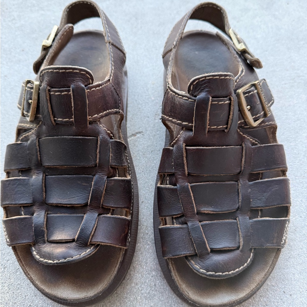 Vintage Dr. Martens Brown Leather Fishermen Sandals